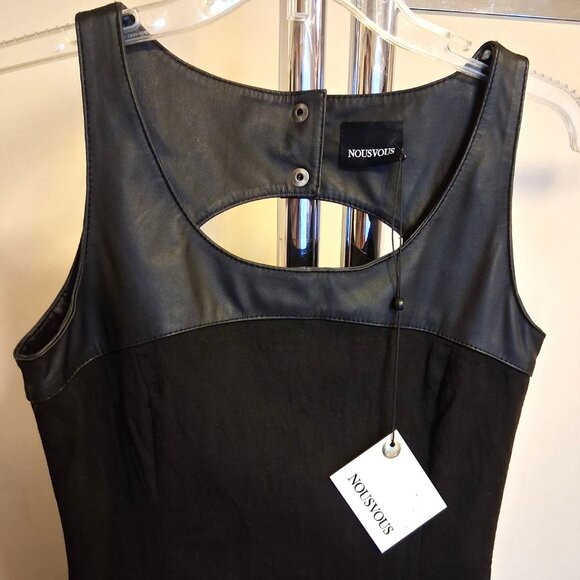 NWT Nousvous Women's Unique Designed Sleeveless Party Dress Black Lined Dresses - Picture 7 of 9